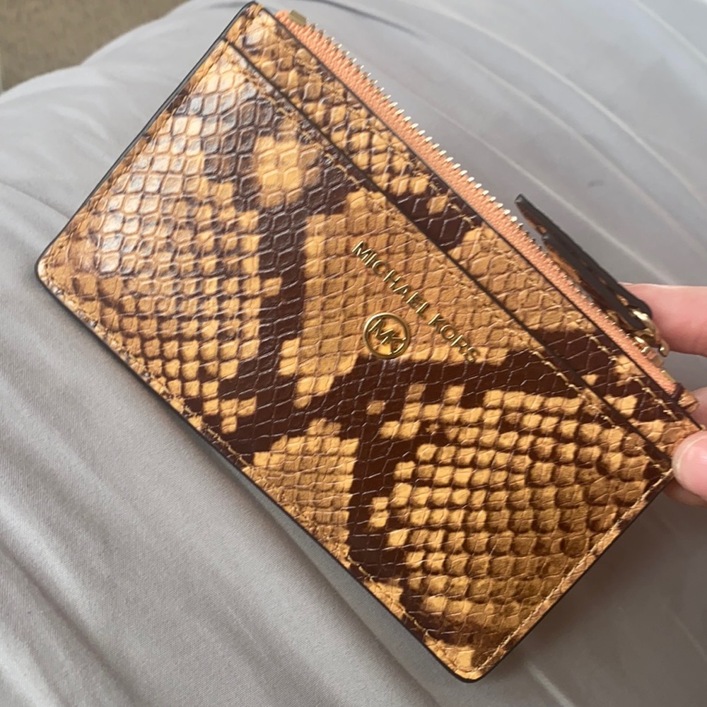 Micheal Kors Snakeskin Print Mini Wallet